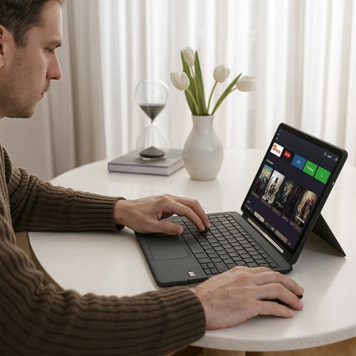 SaharaCase ProTouch Slim Keyboard Case with Track Pad for Samsung Galaxy Tab S10 Lite (2025) and Tab S10 FE - Black BUY IN EUROPE