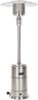 Fire Sense - Performance Series Patio Heater With Wheels 50,000 BTU Output Electronic Ignition System Propane Heater - Silver-Front_Standard