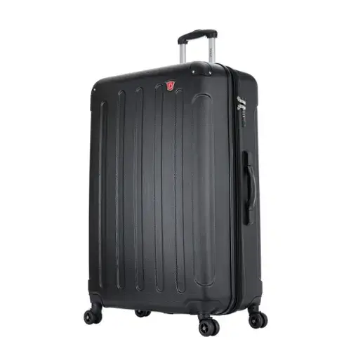 Front. DUKAP - Intely Hardside Spinner Luggage 32" with Integrated Digital Weight Scale - BLACK.