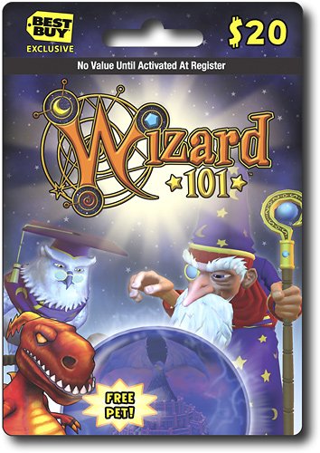  Wizard 101 $20 Game Card
