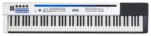 Casio - PX-5S Privia PRO Portable Keyboard with 88 Touch-Sensitive Keys - Black/White