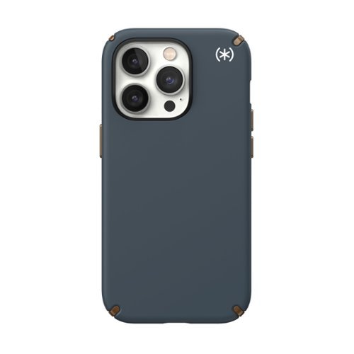 Speck - Presidio2 Pro Case with MagSafe for Apple iPhone 14 Pro - Charcoal/Cool Bronze-Front_Standard 