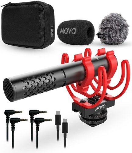 MOVO X1 Mini Video Shotgun Mic for Camera Supercardioid 3.5mm/USB