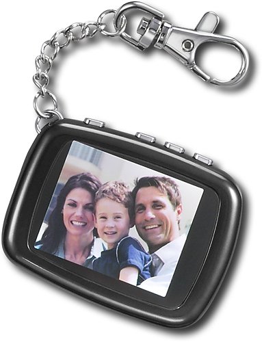 Insignia - 1.8" LCD Digital Photo Key Chain - Black