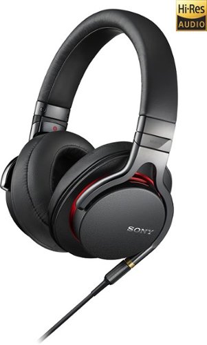  Sony - Wired Over-the-Ear Hi-Res Headphones - Black