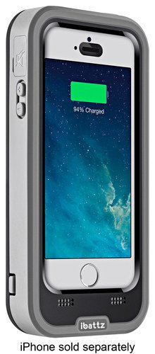  iBattz - Alpha External Battery Case for Apple® iPhone® 5 and 5s - Black