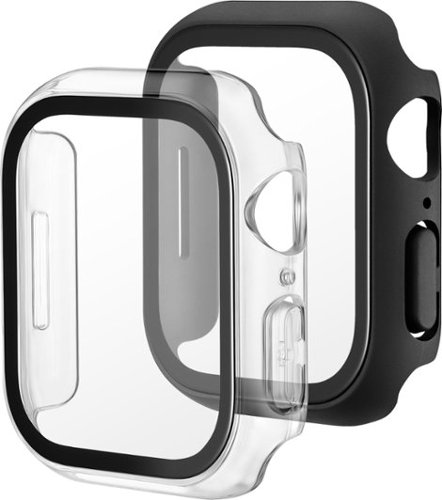 Insignia™ Bumper with Glass Screen Protector for Apple Watch 40/41mm - Black and Clear GLOBAL SHIPPING