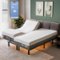 Renanim - SF Split King Adjustable Bed with 10" Cooling Gel Memory Foam Mattress, Massage, Zero Gravity Electric Bed - Gray-Front_Standard