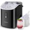 Costway - Countertop Ice Maker with Soft Chewable Pellet Ice Ready in 6 Mins - Black-Front_Standard