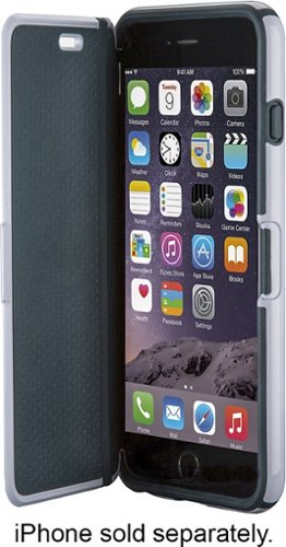  Speck - CandyShell Wrap Case for Apple® iPhone® 6 and 6s - White/Charcoal Gray