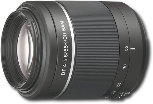  Sony - DT 55-200mm f/4-5.6 A-Mount Telephoto Zoom Lens - Black