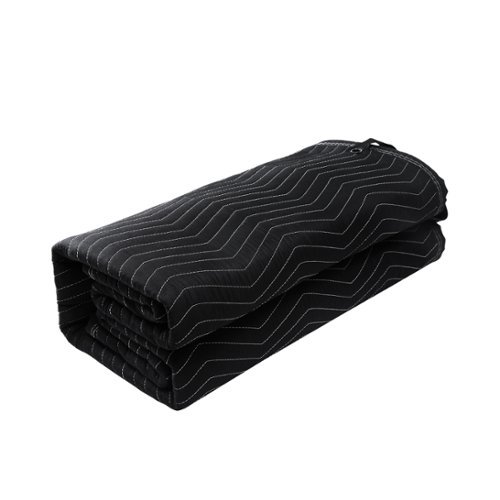 VEVOR - Sound Dampening Blanket, 96" x 80", Extra Large Studio Grommeted Blanket with Grommets, Light Blocker for Door Acoustic - Black-Front_Standard 