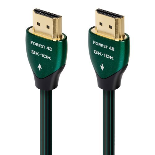 AudioQuest - Forest 48 5' 4K-8K-10K 48Gbps In-Wall Rated HDMI Cable - Black with Green Stripes-Front_Standard 