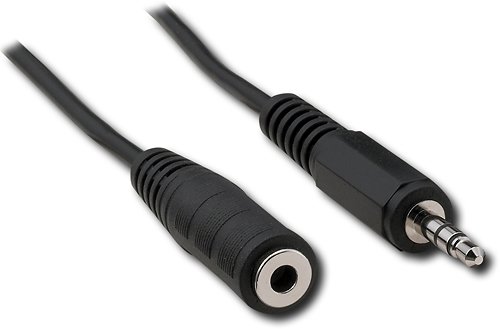  Dynex™ - 6' Stereo Mini Extension Cable - Black