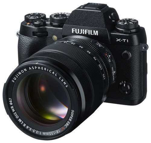  Fujifilm - X-T1 Mirrorless Camera with XF18-135mm f/3.5-5.6 R LM OIS WR Lens - Black