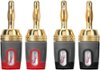 Rocketfish™ - Speaker Cable Banana Plugs (4-Pack) - Red/Black-Front_Standard