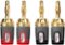 Rocketfish™ - Speaker Cable Banana Plugs (4-Pack) - Red/Black-Front_Standard