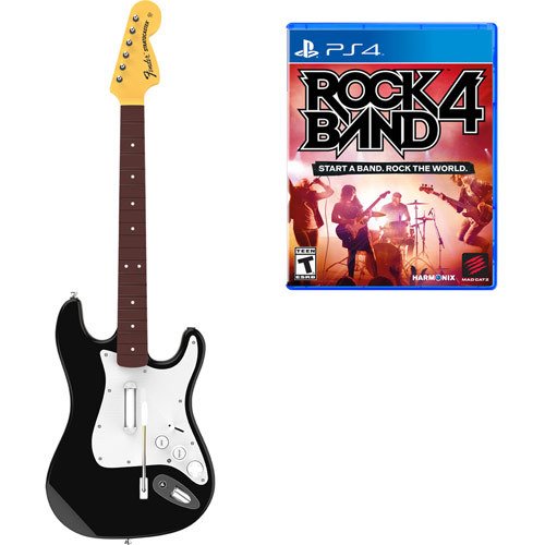  Rock Band 4 Wireless Fender Stratocaster Guitar Controller Bundle Standard Edition - PlayStation 4