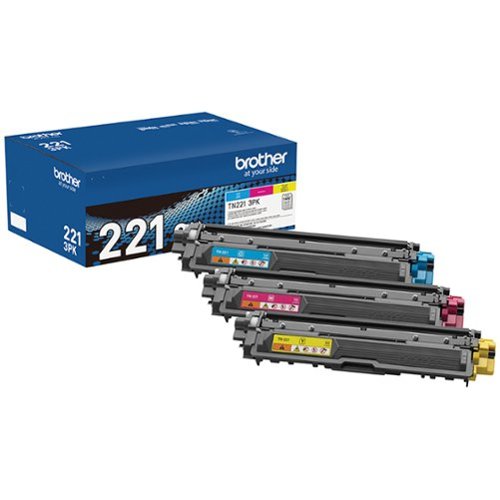Brother - TN221 3-Pack Standard-Yield Toner Cartridges - Cyan/Magenta/Yellow-Front_Standard 