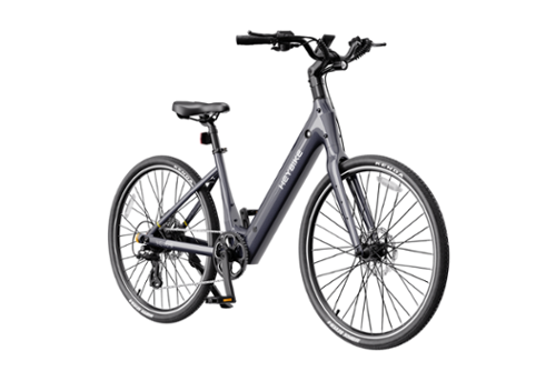 Heybike - Venus E-Bike w/ 85 Miles Max Range & 28 MPH Max Speed - 750W Motor, Hydraulic Disc Brakes, Dual Sensor & Fork Suspension - Gray