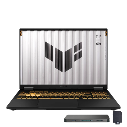 ASUS - TUF 18" Gaming Laptop,Ryzen 7 260,32GB DDR5,1TB SSD+1TB Dock Set,RTX 5060,Backlit Kb,Win 11 Pro - Gray-Front_Standard 