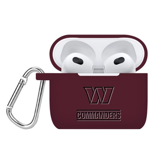 Artinian - Washington Commanders Debossed Silicone AirPods Gen Three Case Cover - No Size - Multicolor-Front_Standard 