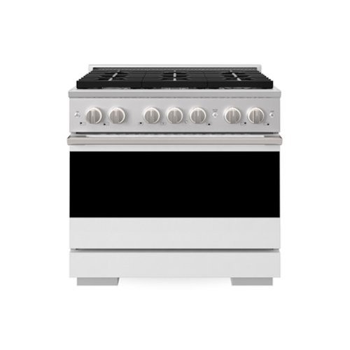ZLINE - 36 in. 5.2 cu. ft. Marino Freestanding Gas Range with 6 Burner Cooktop and Manual Clean Convection Gas Oven - White Matte