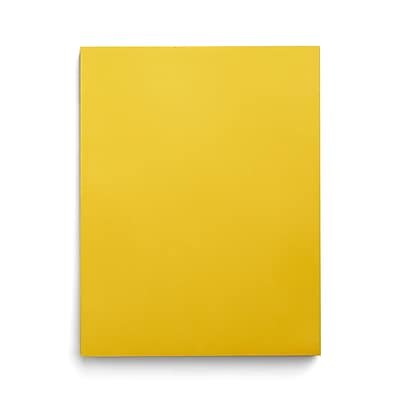 Staples - 10% Recycled Smooth 2-Pocket Paper Presentation Folder, 10/Pack (13381-US) - Yellow