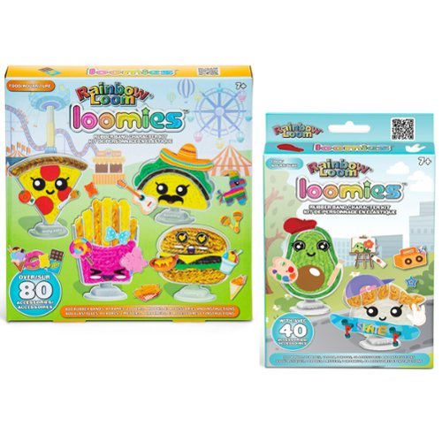 Choon's Design - Rainbow Loom: Loomies Food Figurines 2 PK Bundle- 4 Character & 2 Character Kits