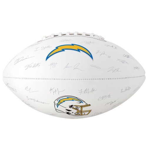 Logo Brands - Los Angeles Chargers Autograph Signature Football - Multicolor-Front_Standard 