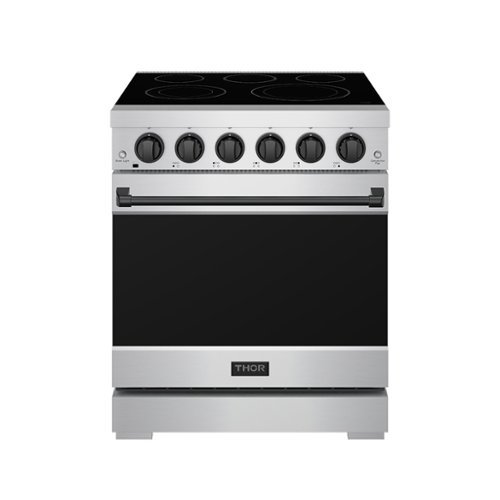 Gordon Ramsay Series by Thor Kitchen 4.55 Cu. Ft Freestanding Electric Range with Black Hardware - Stainless Steel