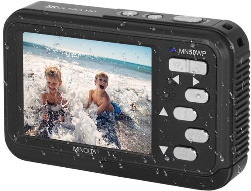 Minolta Duo MN50WP 48.0 Megapixel Waterproof 5K Video Digital Camera with Dual LCD - Black WORLDWIDE DELIVERY