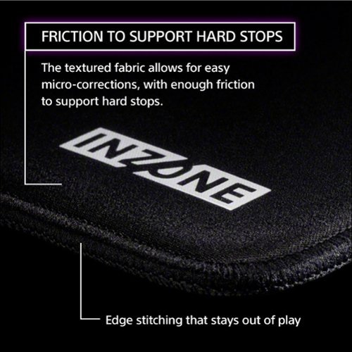 Sony INZONE Mat-F Control-Type Large 6mm Cloth Gaming Mousepad - Black SHOP ONLINE