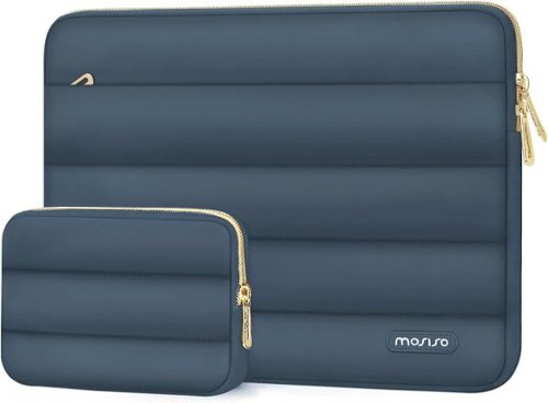 mosiso - Puffy Laptop Sleeve 13-13.3 inch for MacBook Air 13 13.6 M4 M3 M2 M1/Pro 13/Pro 14, HP Dell ASUS Lenovo - Haze Blue-Front_Standard 
