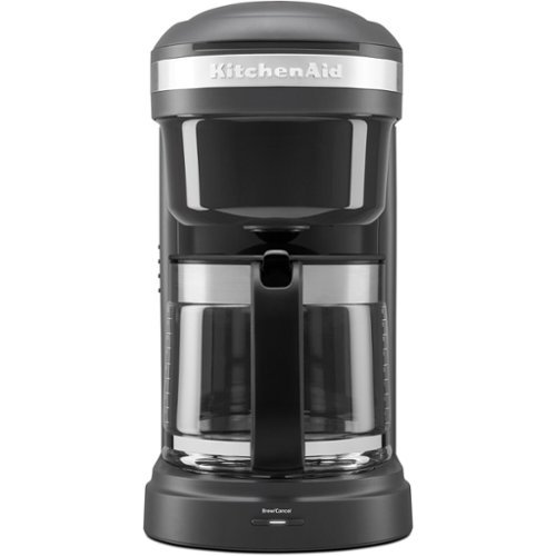 KitchenAid - 12-Cup Drip Coffee Maker with Spiral Showerhead - Matte Charcoal Gray-Front_Standard 
