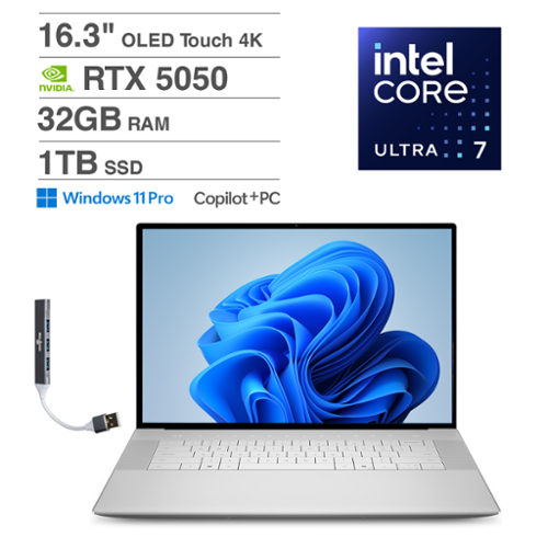 DELL M.2 SSD＋1TB Win11 Pro i5 16GB 良品 Dell Premium DA16250 Laptop 16.3 4K (Intel Ultra 7 255H, 32GB