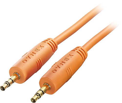  Dynex™ - 3' 3.5mm Stereo Auxiliary Cable - Orange