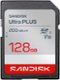 SANDISK - Ultra PLUS 128GB SDXC UHS-I Memory Card-Front_Standard