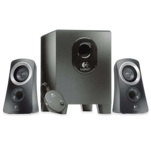 Logitech - Z313 2.1-Channel Speaker System (3-Piece) - Black/Silver