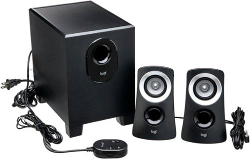 Logitech - Sistema de altavoces Z313 de 2.1 canales (3 piezas) - Negro