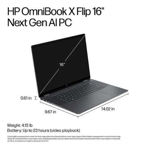 HP OmniBook X Flip 2-in-1 - Copilot+ PC - 16 2K Touch-Screen Laptop - Intel Core Ultra 5 - 16GB Memory - 512GB SSD - Eclipse Gray BUY IN MIDDLE EAST