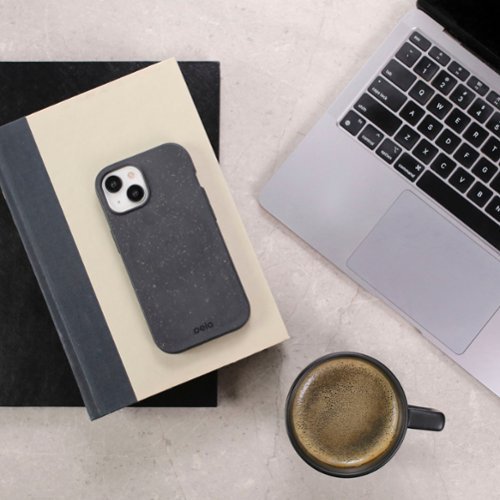 Pela Eco Friendly Hard Shell Case with MagSafe Module for Apple iPhone 16e/15/14/13 + Bonus Custom Case Activation Code - Black WHERE TO BUY