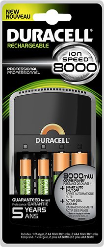  Duracell - NiMH AA/AAA Battery Charger - Black