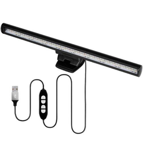 Stock Preferred - LED Screen Bar Light USB Monitor Eye-Caring Desk Lamp Dimmable - Black-Front_Standard 