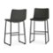 Simpli Home - Warner Bar Stool (Set of 2) - Distressed Charcoal Grey-Front_Standard