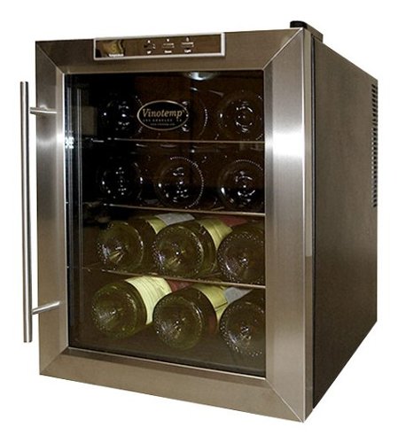 Vinotemp - 12-Bottle Wine Cellar - Stainless Steel-Front_Standard 