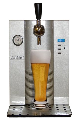 Vinotemp - Mini Keg Beer Dispenser - For Use With 5L Kegs (With Regulator) - Silver