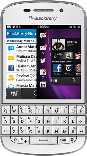  BlackBerry - Q10 4G Cell Phone (Unlocked) - White