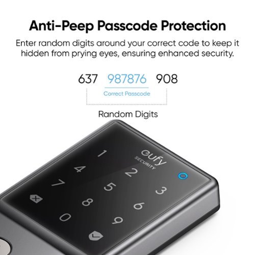 eufy Smart Lock C210 WiFi Replacement Deadbolt Unlock with eufy App, Keypad, Smart Devices - Black BUY IN EUROPE