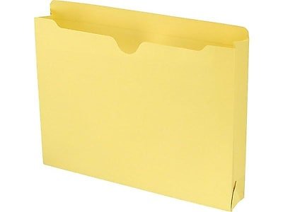 Smead - Paper Stock File Jacket, 2" Expansion, Letter Size, 50/Box - Yellow-Front_Standard 
